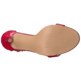 rød 13 cm AMUSE-10 sko med høye hæler for menn