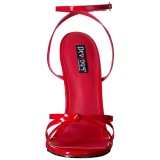 rød 15 cm DOMINA-108 fetish sandaler med stiletthæler