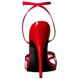 rød 15 cm DOMINA-108 fetish sandaler med stiletthæler