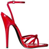rød 15 cm Devious DOMINA-108 dame sandaler med hæl
