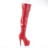 r�d 18 cm ADORE-3011HWR hologram overknee st�vler �pen t�