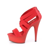 r�d elastisk band 15 cm DELIGHT-669 pleaser sko med h�ler til kvinner