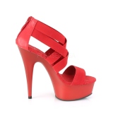 r�d elastisk band 15 cm DELIGHT-669 pleaser sko med h�ler til kvinner