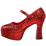 r�d glitter 11 cm MARYJANE-50G plat� pumps mary jane
