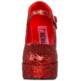 r�d glitter 11 cm MARYJANE-50G plat� pumps mary jane