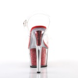 rød glitter 18 cm Pleaser ADORE-708G pole dancing sko