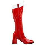 r�d hvit 7,5 cm GOGO-305 kneh�ye st�vletter dame