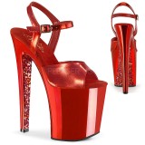 rød krom platå 20 cm XTREME-809TTG pleaser høye hæler for kvinner