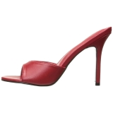 r�d kunstl�r 10 cm CLASSIQUE-01 store st�rrelser mules dame