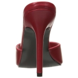 r�d kunstl�r 10 cm CLASSIQUE-01 store st�rrelser mules dame