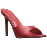 r�d kunstl�r 10 cm CLASSIQUE-01 store st�rrelser mules dame