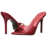 r�d kunstl�r 10 cm CLASSIQUE-01 store st�rrelser mules dame