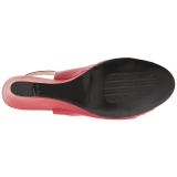 rød kunstlær 7,5 cm KIMBERLY-01SP store størrelser sandaler dame