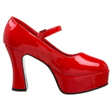 r�d lakk 11 cm MARYJANE-50 Mary Jane plat� pumps h�y h�l