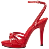 r�d lakk 12 cm FLAIR-436 dame sandaletter lavere h�l
