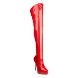 r�d lakk 13,5 cm INDULGE-3000 l�rh�ye st�vler til menn