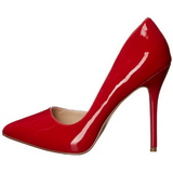 r�d lakk 13 cm AMUSE-22 klassiske pumps sko til dame