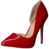r�d lakk 13 cm AMUSE-22 klassiske pumps sko til dame