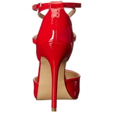 r�d lakk 13 cm AMUSE-25 h�ye pumps fest sko med h�l