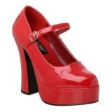 r�d lakk 13 cm DOLLY-50 h�ye pumps damesko til menn