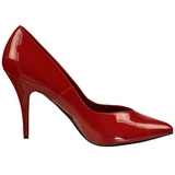 r�d lakk 13 cm SEDUCE-420V spisse pumps med h�ye h�ler