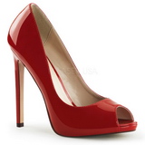 rød lakk 13 cm SEXY-42 klassiske pumps sko til dame