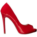 r�d lakk 13 cm SEXY-42 klassiske pumps sko til dame
