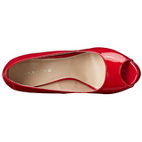 r�d lakk 13 cm SEXY-42 klassiske pumps sko til dame