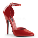 r�d lakk 15 cm DOMINA-402 h�ye pumps damesko til menn