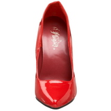 r�d lakk 15 cm DOMINA-420 spisse pumps med stiletth�ler