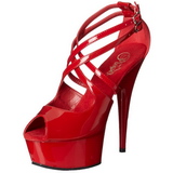 r�d lakk 15 cm Pleaser DELIGHT-612 plat� pumps h�y h�l