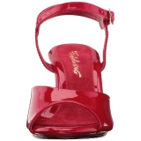 r�d lakk 8 cm BELLE-309 dame sandaletter lavere h�l