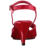 r�d lakk 8 cm BELLE-309 dame sandaletter lavere h�l