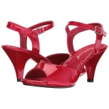 r�d lakk 8 cm BELLE-309 dame sandaletter lavere h�l