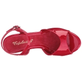 r�d lakk 8 cm BELLE-309 dame sandaletter lavere h�l