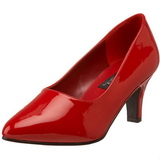 r�d lakk 8 cm DIVINE-420W dame pumps med lave h�l