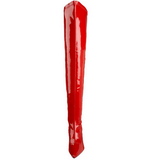 rød lakk 9,5 cm LUST-3000 lårhøye støvletter
