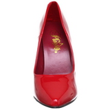 rød lakkert 10 cm VANITY-420 spisse pumps med høye hæler