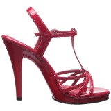 rød lakkert 12 cm FLAIR-420 dame sandaletter lavere hæl