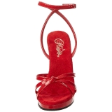 rød lakkert 12 cm FLAIR-436 dame sandaletter lavere hæl