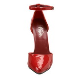 rød lakkert 15 cm DOMINA-402 høye pumps damesko til menn