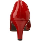 rød lakkert 8 cm DIVINE-420W høye pumps damesko til menn