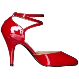 rød lakklær 10 cm DREAM-408 store størrelser pumps sko