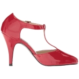 rød lakklær 10 cm DREAM-425 store størrelser pumps sko