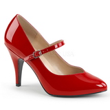 rød lakklær 10 cm DREAM-428 store størrelser pumps sko