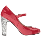 rød lakklær 10 cm QUEEN-02 store størrelser pumps sko