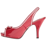 rød lakklær 11,5 cm PINUP-10 store størrelser sandaler dame