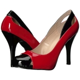 rød lakklær 12,5 cm EVE-07 store størrelser pumps sko