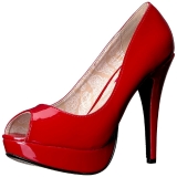 rød lakklær 13,5 cm CHLOE-01 store størrelser pumps sko