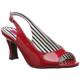 rød lakklær 7,5 cm JENNA-02 store størrelser sandaler dame
